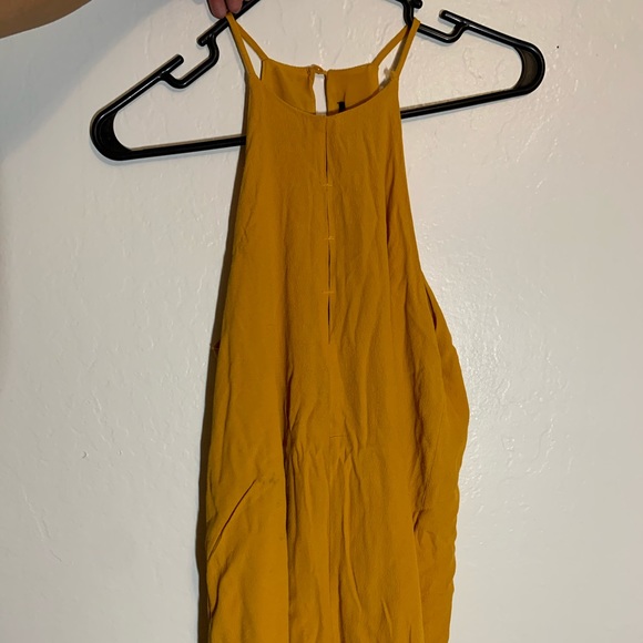 Mustard Halter Top Short Sun Dress - Picture 1 of 2
